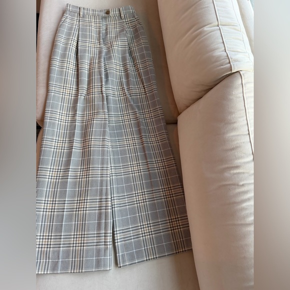 Acne Studios Dresses & Skirts - Plaid Print Wide Leg Pants